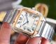 Replica Cartier Santos Automatic Watch White Dial Stainless Steel Strap Yellow Gold Bezel (6)_th.jpg